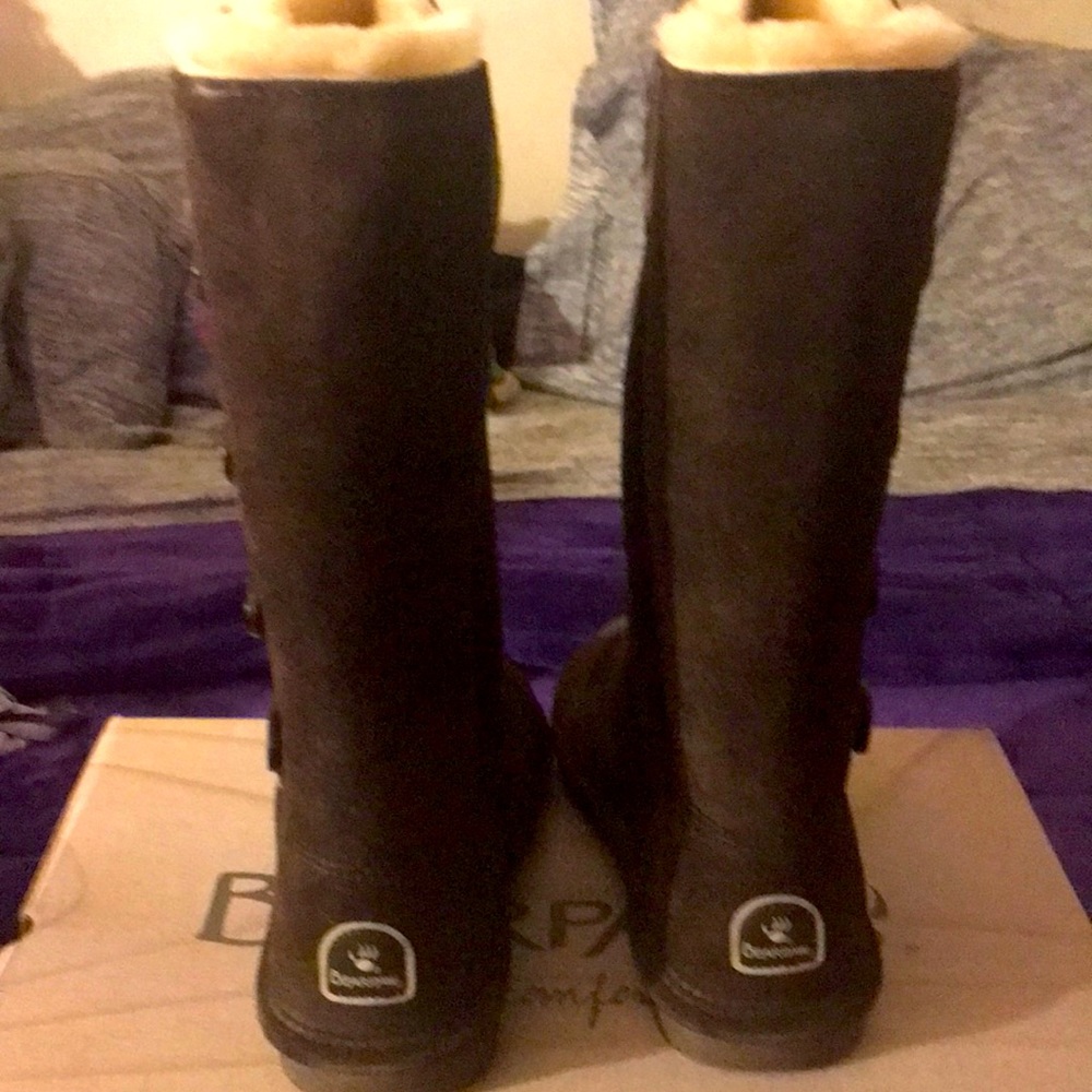 Chocolate Bearpaw Lori Tall Boots Size 8 Brand New With Box!